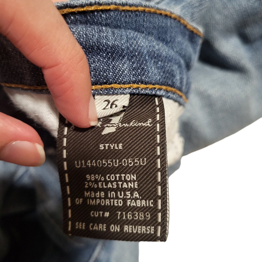 7 for all mankind boycut jeans with button closure, size 26 - Picture 7 of 8